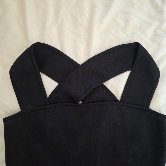 Black Square Neck Women's Top - Picture 4 of 8